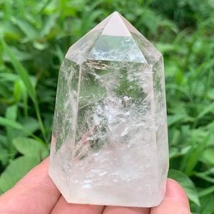 2.7&#39;&#39; + Natural Clear Quartz,Quartz Crystal,Crystal Obelisk,Crystal Tower,Wand Point,Reiki Healing,Crystal Gifts BK-6
