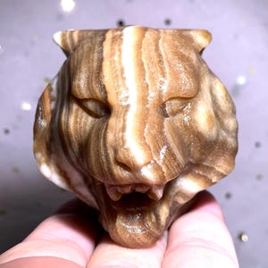 2.2&#39;&#39;+ Natural Agate Geode quartz,quartz crystal,hand carved,Crystal Tiger,Tiger skull,Home Decoration Crystal Gifts 1pc
