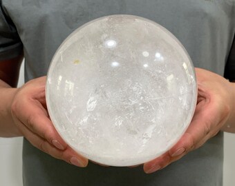 天然クリアクォーツクリスタルボール：高級ホームデコレーション（5.1