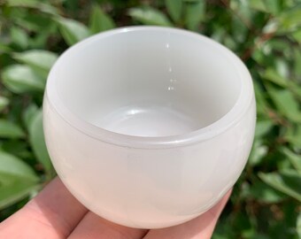 2,7 &#39;&#39; + natürlicher weißer Jade Quarz, Quarzkristall, Kristallschale, Kristallschüssel, Dekorationskristallgeschenke 1Stk