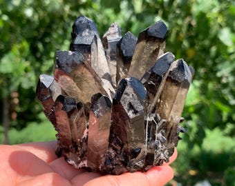 Smoky Quartz Crystal Cluster: Natural Mineral Specimen, Home Decor