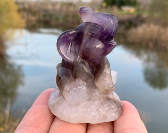 瑪瑙水晶仏像：手彫りの室内装飾品（3.4インチ） - Etsy 日本