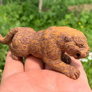 4.7&#39;&#39;+ Natural Golden Silk Jade quartz,quartz crystal,hand carved,Crystal Leopard,Leopard skull,Home Decoration Crystal Gifts 1pc