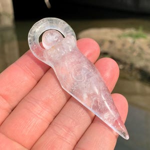 2.8''+ Natural Clear quartz,quartz crystal,hand carved,Crystal Dancing Girl Pendant skull,Home Decoration Crystal Gifts 1pc