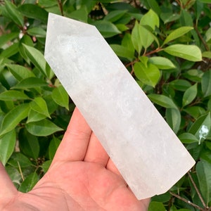 6.1&#39;&#39; + Natural Clear Quartz,Quartz Crystal,Crystal Obelisk,Crystal Tower,Wand Point,Reiki Healing,Crystal Gifts D-10