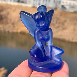 2.5&#39;&#39;+ Blue Opalite quartz,quartz crystal,hand carved,Crystal Angel,Angel skull,Home Decoration Crystal Gifts 1PC