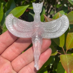 3&#39;&#39;+ Natural Clear quartz,quartz crystal,hand carved,Crystal Angel,Angel skull,Crystal Gifts 1pc