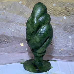 3.9&#39;&#39;+ Natural Green Jade quartz,quartz crystal,hand carved,Crystal Snake Skull,Boa constrictor skull,Home Decoration Crystal Gifts 1PC