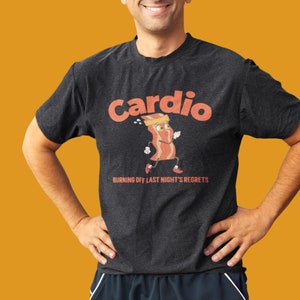 Cardio fitness T shirt, Men&#39;s Fitness Shirt for Men, Gym T Shirt for Him, Workout t shirt, Gift for Him, Lifting t shirt, bodybuilding shirt