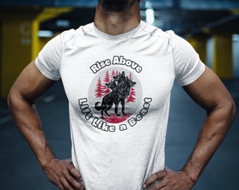 Rise Above, Lift Like a Beast fitness T-shirt, Men's Fitness Shirt for Men, Gym T Shirt for Him, Workout Gift for Him, Weightlifting t shirt