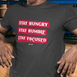 Stay Hungry fitness T-shirt, Men&#39;s Fitness Shirt for Men, Gym T Shirt for Him, Workout t shirt, Gift for Husband, weightlifting t shirt