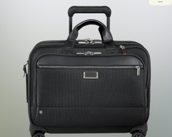 Large Black Rolling Briefcase for Work