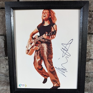Autographed Melissa Etheridge 8x10 inch framed photo with certificate of authenticity from PSA