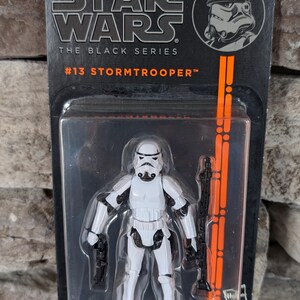 Vintage Star Wars The Black Series # 13 Stormtrooper 3.75 Inch In original box. Hasbro Toys
