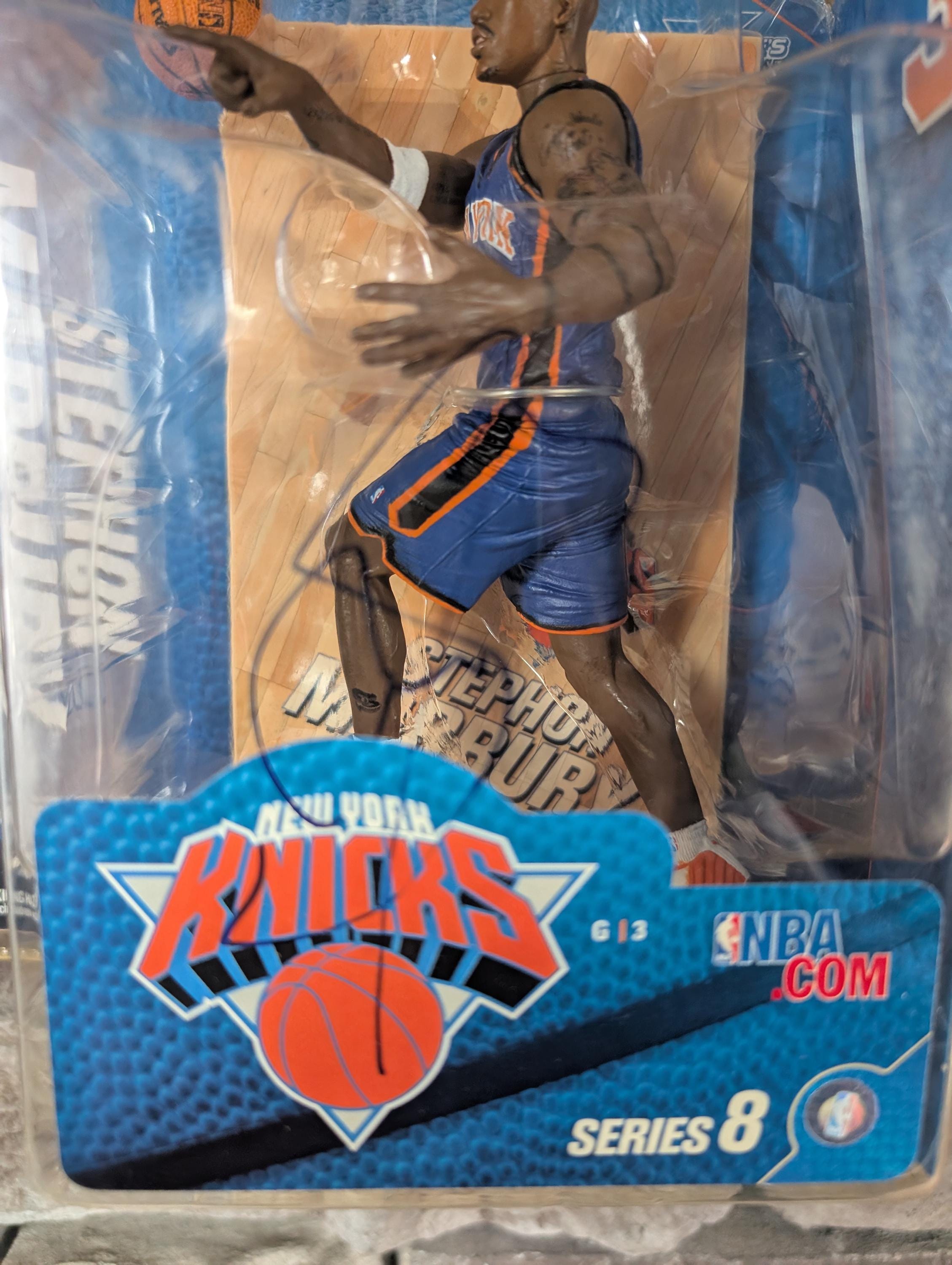 NBA ニューヨークニックス ステフォン マーブリー サイン入りステフォン・マーブリー NYニックス マクファーレン・トイズ