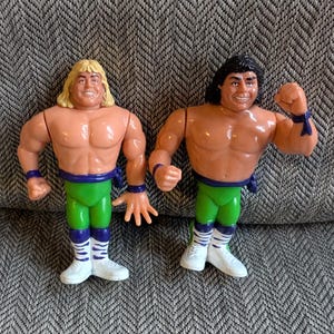 Vintage 1990s WWF WWE Hasbro The Rockers Shawn Michaels and Marty Jannetty wrestling figures