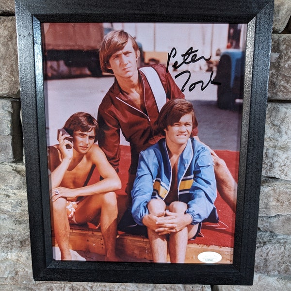 Autographed Peter Tork of The Monkees. 8x10 inch framed photo with certificate of authenticity from JSA