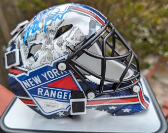 Autographed Mike Richter N.Y. Rangers Goalie Mini Helmet with certificate of authenticity from JSA