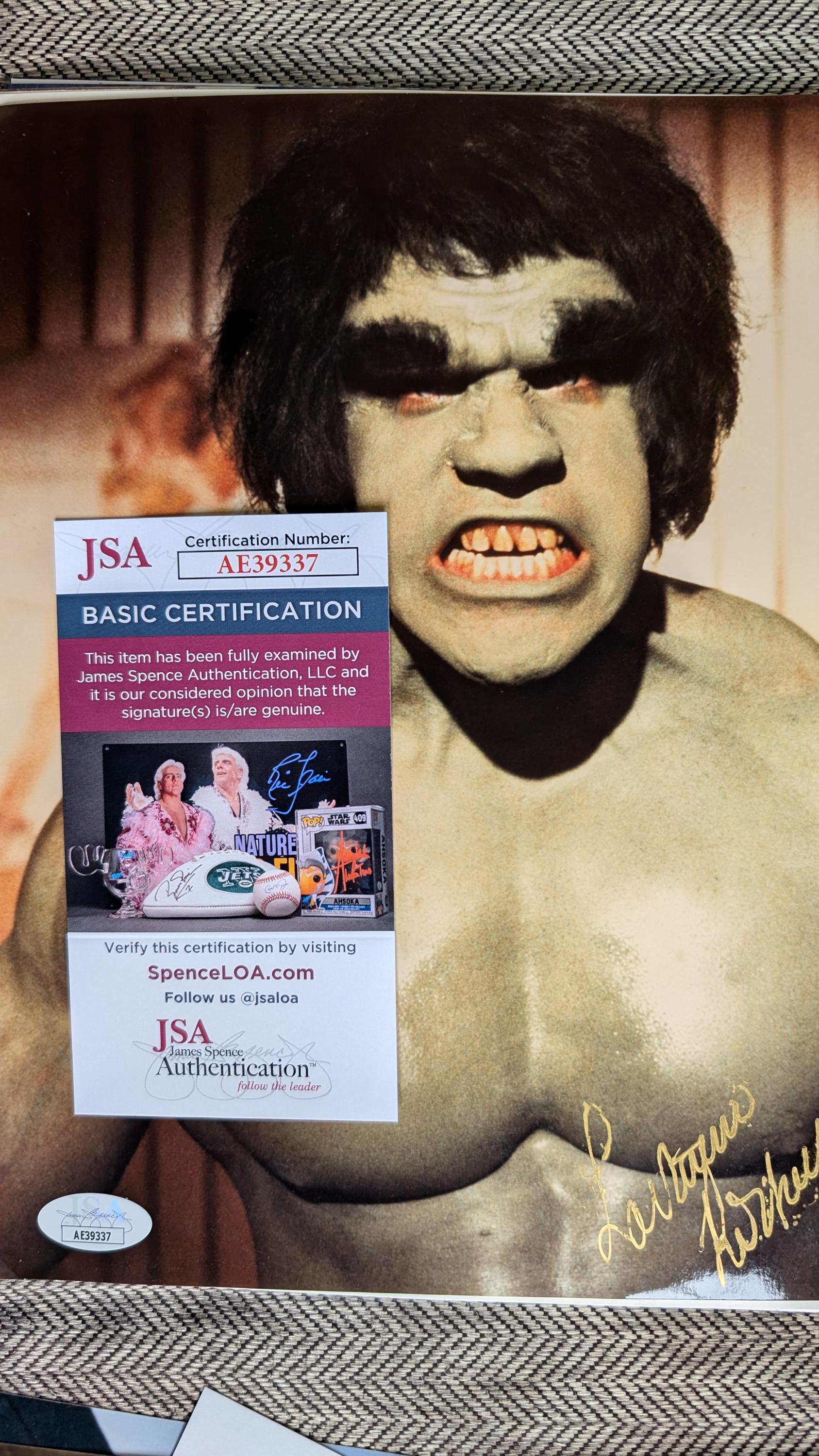 Autographed Lou Ferrigno the Incredible Hulk 8x10 Inch Framed Photo ...