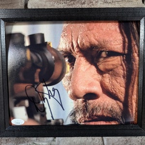 Foto emoldurada autografada de Danny Trejo Machete, 8 x 10 polegadas, com certificado de autenticidade da JSA
