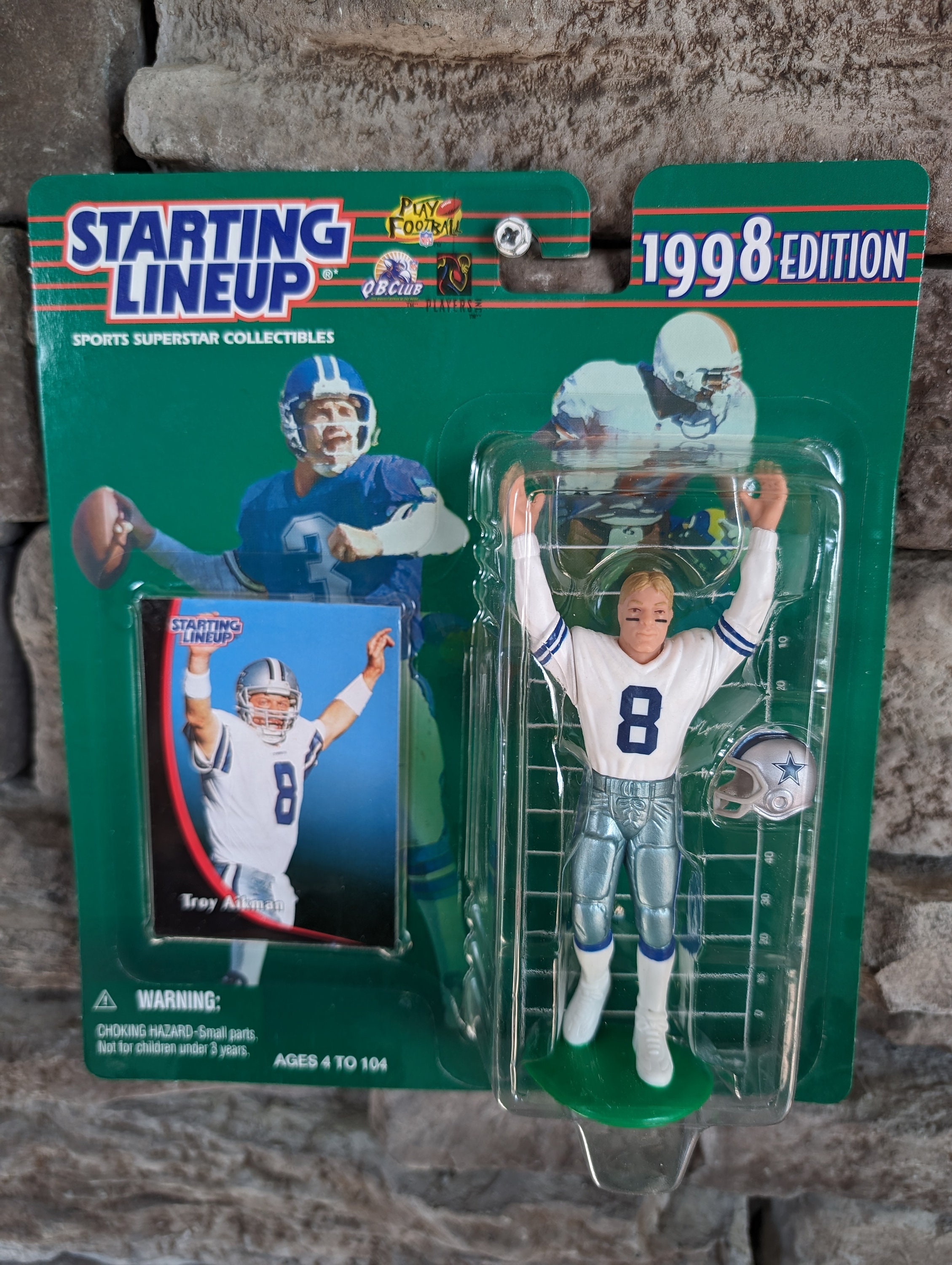 Vintage 1998 Starting Lineup Troy Aikman Dallas Cowboys Figure in
