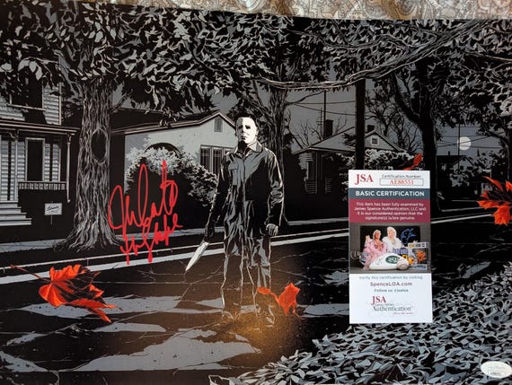 ニック・キャッスルのサイン入りマイケル・マイヤーズ ハロウィーン 12