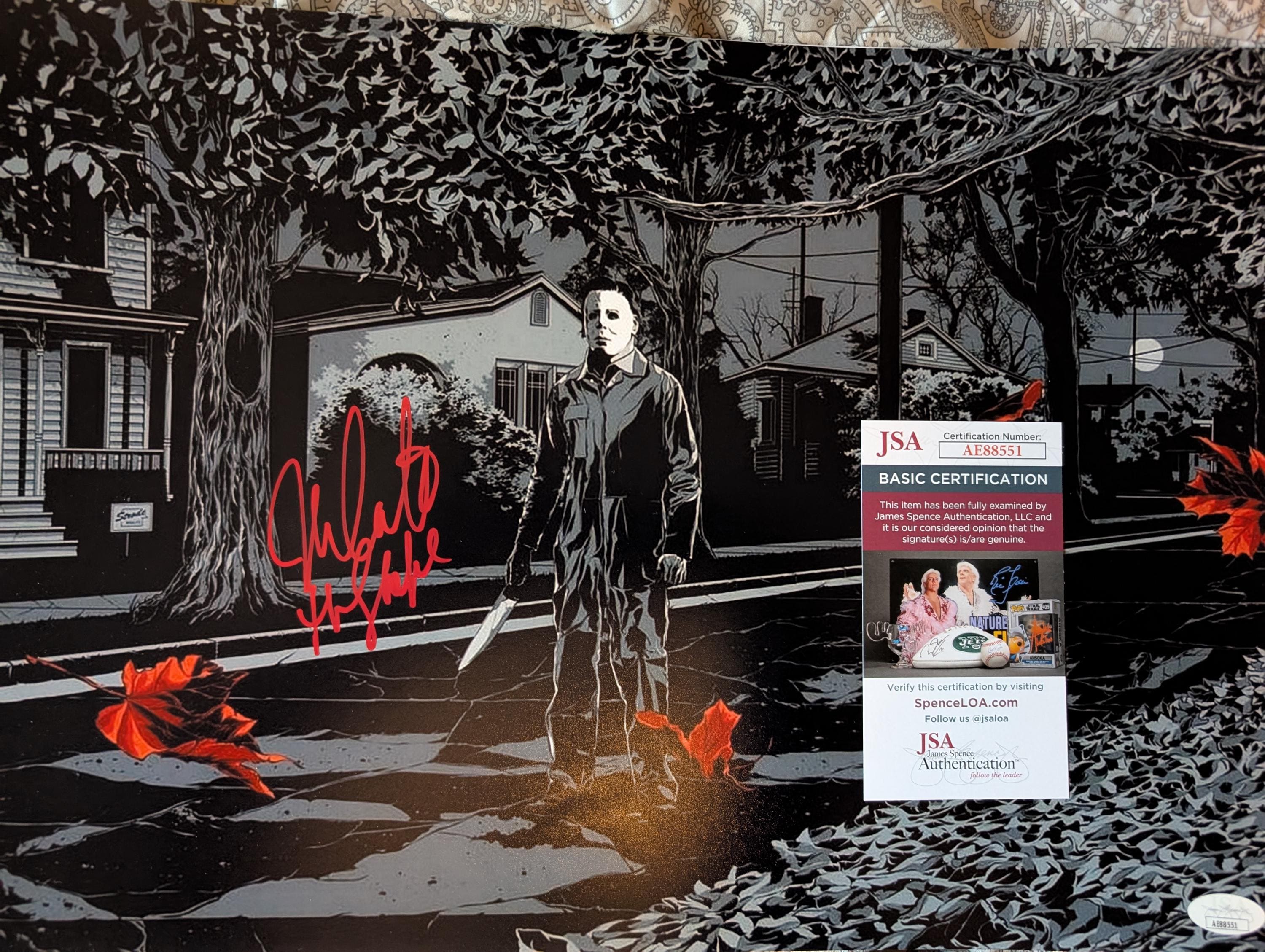 ニック・キャッスルのサイン入りマイケル・マイヤーズ ハロウィーン 12