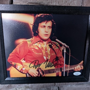 Autographed Don McLean American Pie 8x10 inch framed photo with certificate of authenticity from JSA