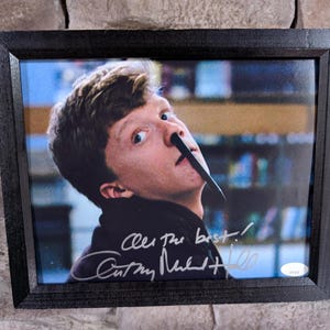 Autographed Anthony Michael Hall The Breakfast Club Sixteen Candles 8x10 inch framed photo with certificate of authenticity from JSA