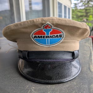 Vintage 1950s American Oil Gas Station Attendants hat .