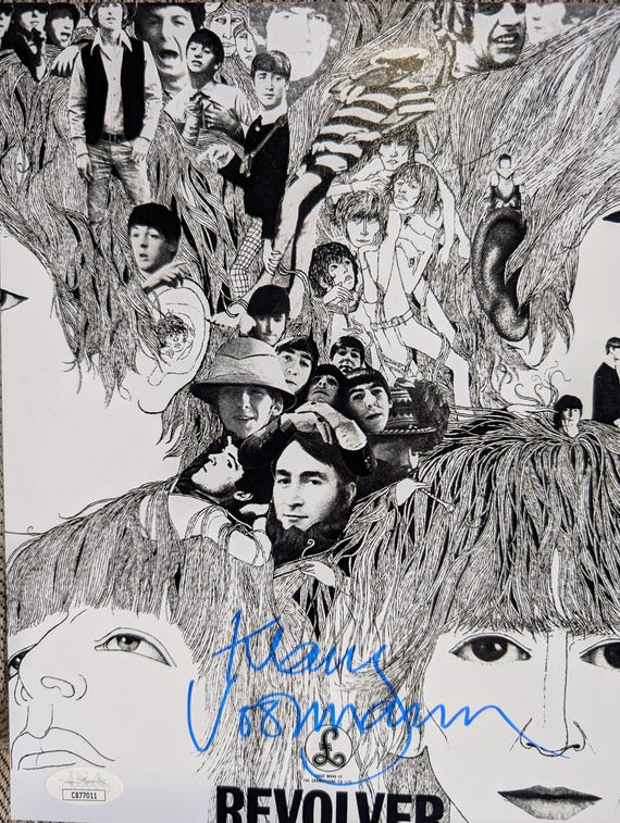 Autographed Klaus Voormann Musician & the Beatles Revolver Album