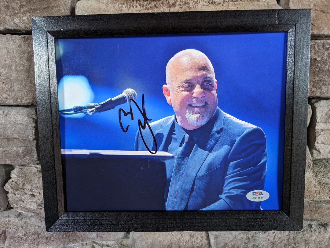 ビリー・ジョエルのサイン入り8 x 10インチ額入り写真（PSA発行の証明