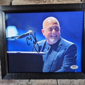 Handsigniertes Billy Joel 8x10 inch gerahmtes Foto mit Echtheitszertifikat von PSA