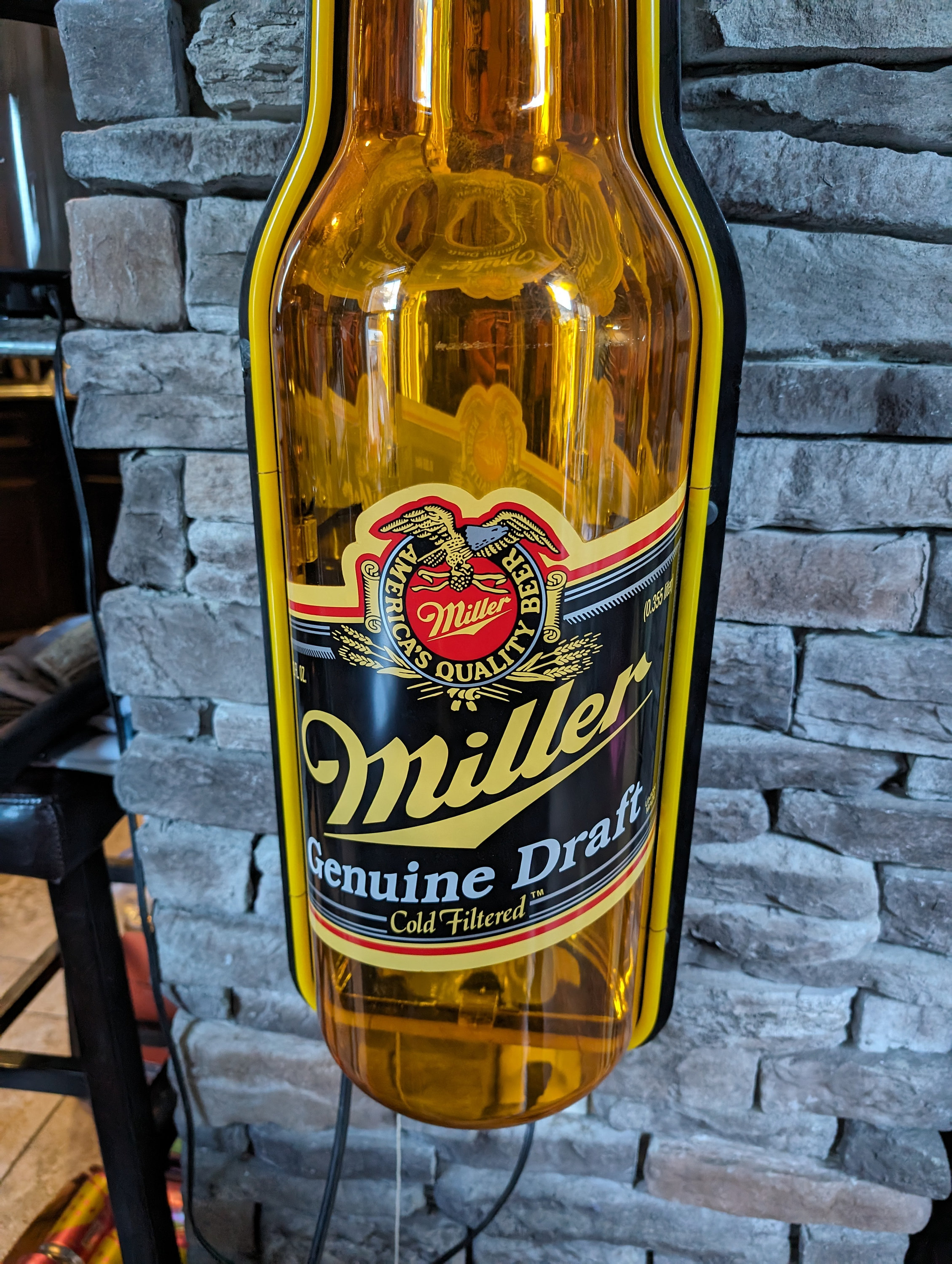 Miller Genuine Draft Beer Bottle Neon Beer Sign - Etsy