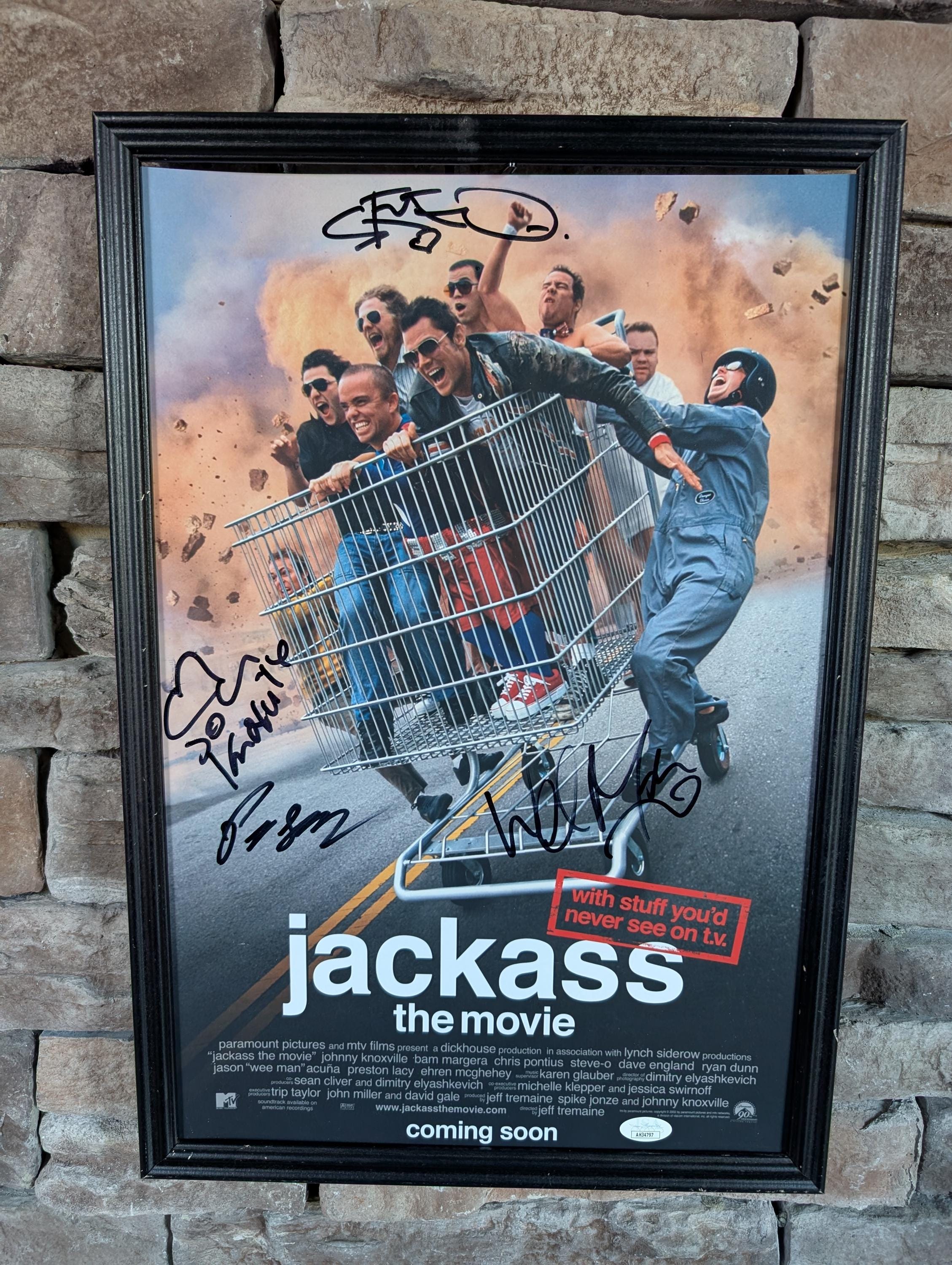 Autographed Johnny Knoxville Steve-o Jackass Preston Lacey Jason