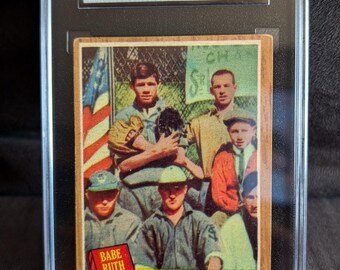 レアオリジナル 1962 Topps #136 ベーブ・ルース - ベーブがヤンキース 