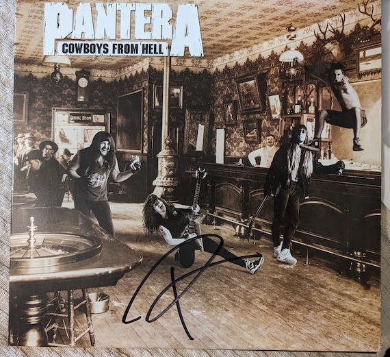 Pantera Cowboys from Hell サイン入り Autographed Phil Anselmo Pantera Vinyl Record Cowboys From