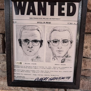 Autographed Robert Graysmith The Zodiac Killer Sketch Artist 8x10 Inch Framed Photo With Certificate Of Authenticity From JSA