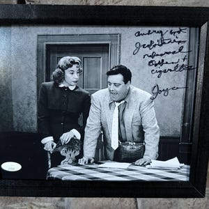 Autographed  Joyce Randolph Trixie on the Honeymooners 8x10 inch framed photo with COA from JSA