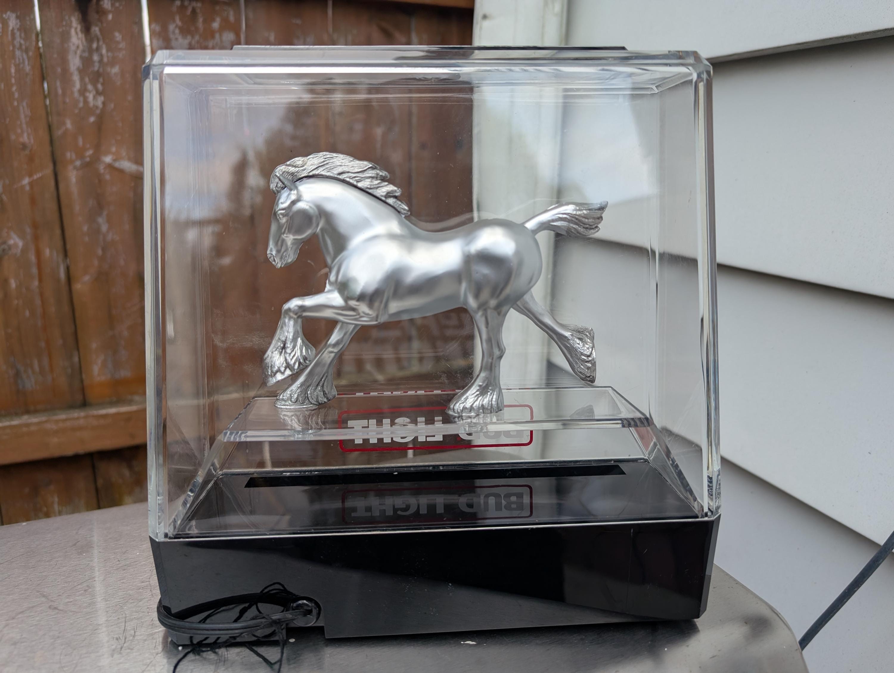 Vintage Budweiser Clydesdale Horse Bud Light Lighted Beer Sign - Etsy