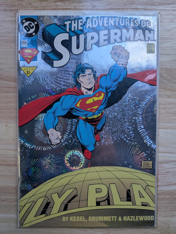 SUPERMAN コミック 1993 DC Comics the Adventures of Superman # 505 Holographic Foil