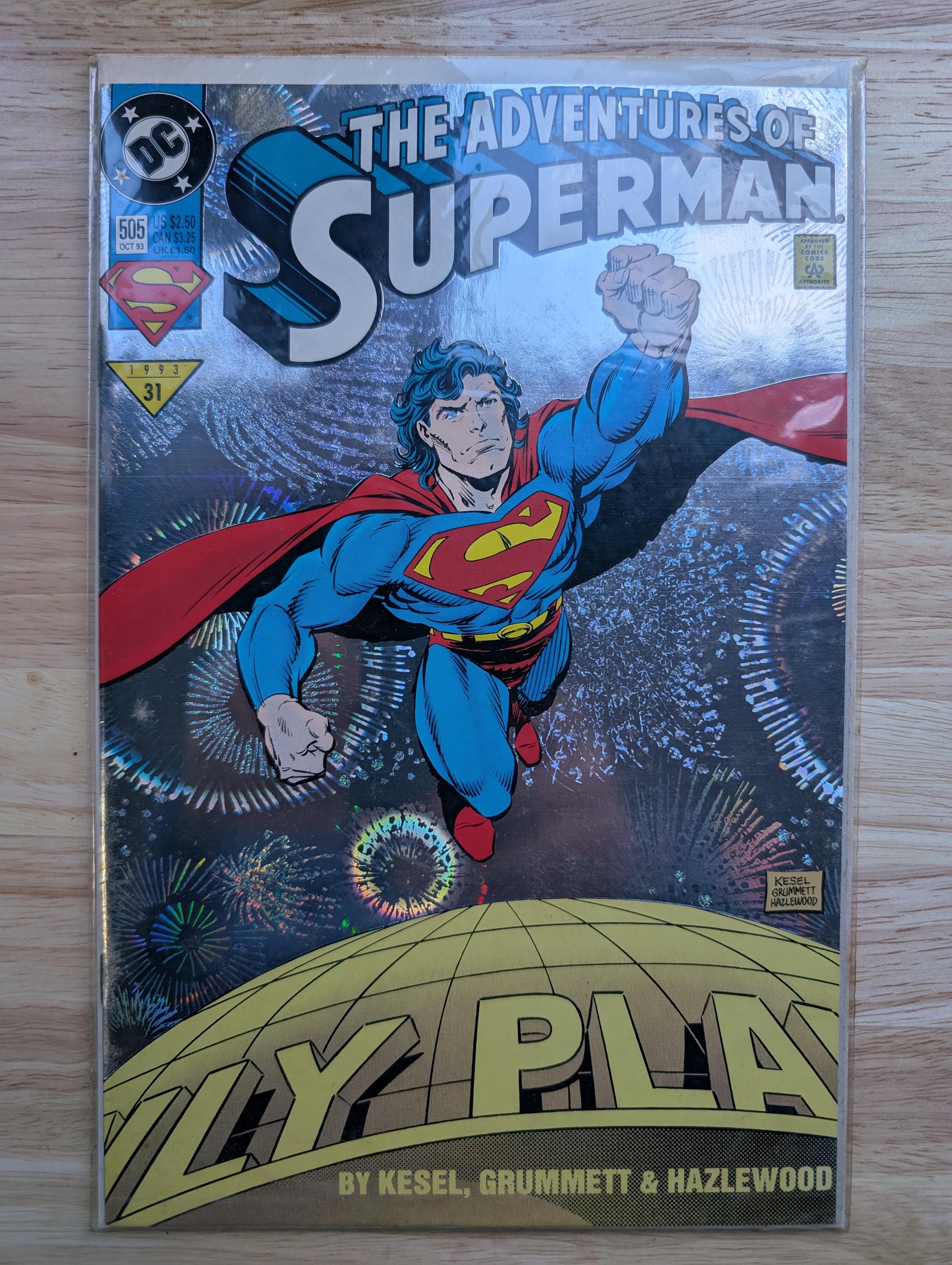 1993 DC Comics the Adventures of Superman # 505 Holographic