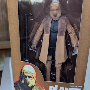 NECA Planet Of The Apes Dr. Zaius (Maurice Evans) 7-calowa figurka akcji w oryginalnym pudełku nigdy nie otwierana