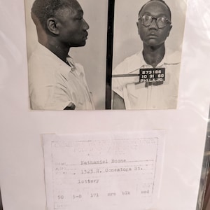 Vintage original 1960s Mugshots from The Philadelphia Pennsylvania Police Department