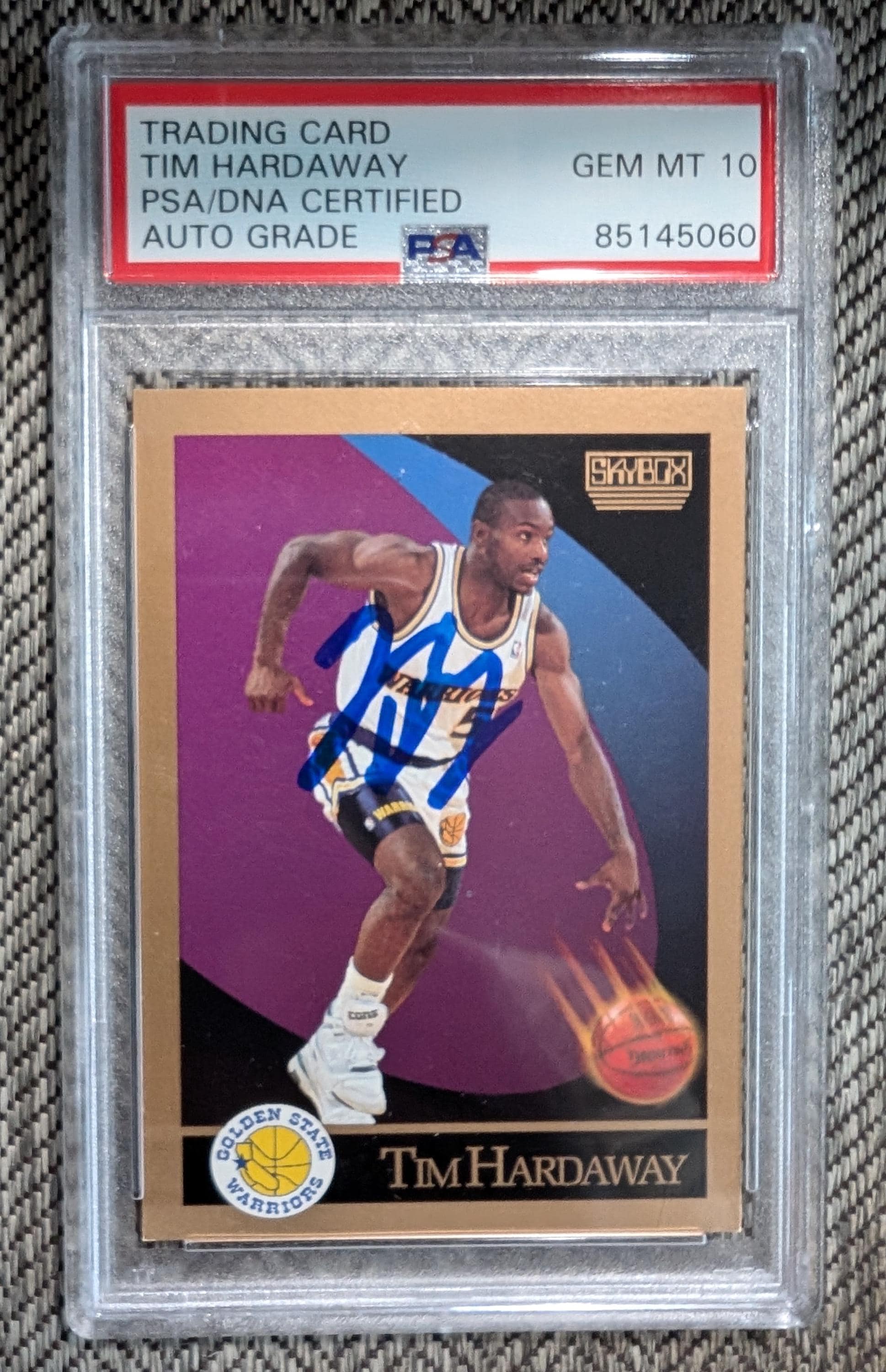 Autographed Tim Hardaway Golden State Warriors Fleer Rookie Card