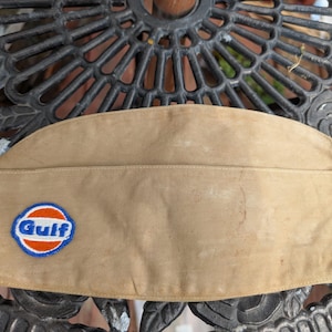 Vintage 1940s Gulf Oil Gas Station Attendants hat .