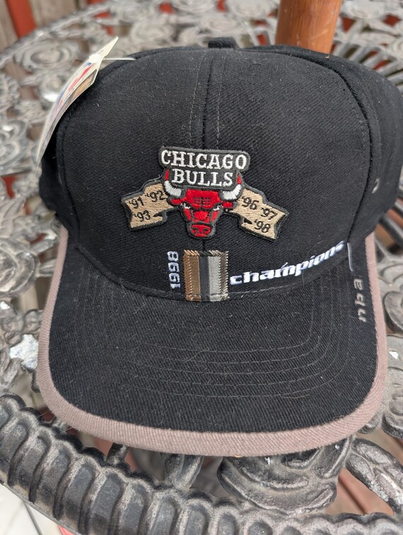 Vintage 1998 NBA Finals 6 X Champions Chicago Bulls Cap Baseball