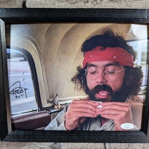 Autographed Tommy Chong Cheech and Chong 8x10 inch framed photo with certificate of authenticity from JSA