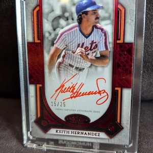 Carta da baseball autografata Keith Hernandez NY Mets Topps certificata Prime Preformers numerata 15/25