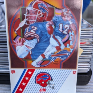 Jim Kelly Buffalo Bills Limited Edition Sport Eindrücke Porzellan Baseball Karte mit Echtheitszertifikat